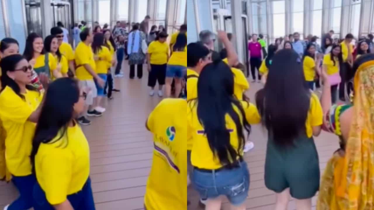 Burj Khalifa: ബുർജ് ഖലീഫയിൽ ഇന്ത്യൻ ടൂറിസ്റ്റുകളുടെ ഗർബ നൃത്തം; രണ്ടായി തിരിഞ്ഞ് സോഷ്യൽ മീഡിയ Burj Khalifa: ബുർജ് ഖലീഫയിൽ ഇന്ത്യൻ ടൂറിസ്റ്റുകളുടെ ഗർബ നൃത്തം; രണ്ടായി തിരിഞ്ഞ് സോഷ്യൽ മീഡിയ