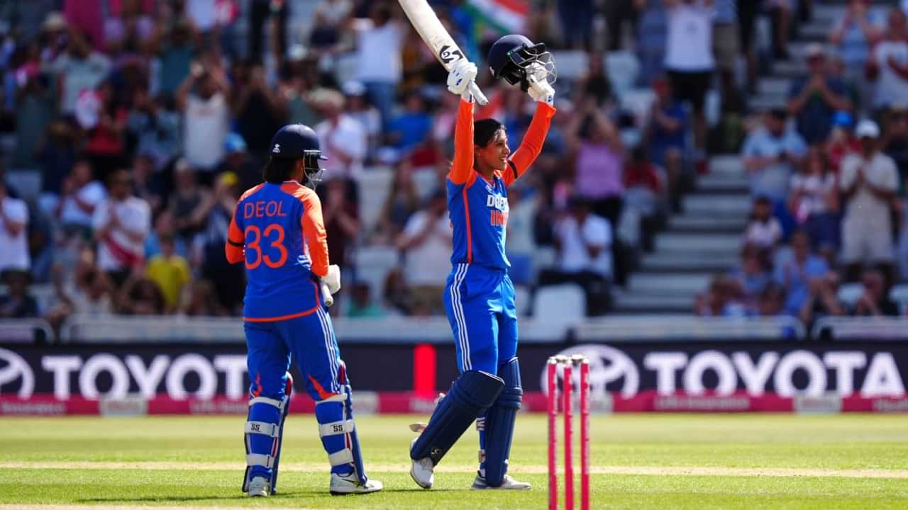 India Women vs England Women: സെഞ്ചുറിയടിച്ച് മന്ദന; അരങ്ങേറ്റത്തിൽ നാല് വിക്കറ്റുമായി ശ്രീ ചരണി: ഇംഗ്ലണ്ടിനെ തകർത്ത് ഇന്ത്യ