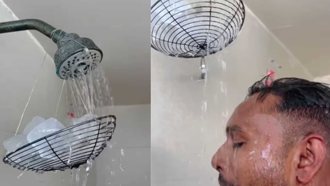 Viral Video: ഇതെന്താ മച്ചമ്പീ! ചൂട് കുറയ്ക്കാന്‍ ഐസ് ബാത്ത് തന്നെ ശരണം