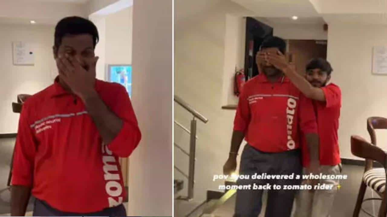 Viral Video:  സൊമാറ്റോ ഏജന്റിന് ചെറുപ്പക്കാർ നൽകിയ പിറന്നാൾ സർപ്രൈസ് കണ്ടോ! കണ്ണുനിറഞ്ഞ് യുവാവ്