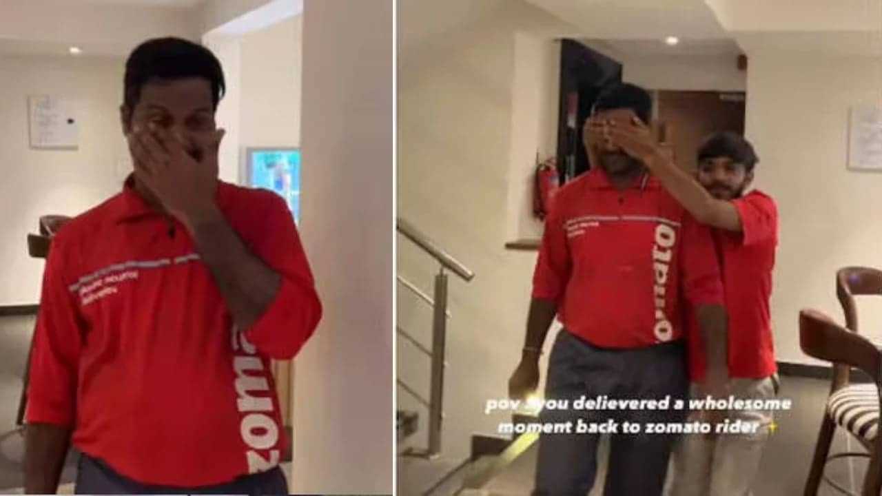 Viral Video:  സൊമാറ്റോ ഏജന്റിന് ചെറുപ്പക്കാർ നൽകിയ പിറന്നാൾ സർപ്രൈസ് കണ്ടോ! കണ്ണുനിറഞ്ഞ് യുവാവ്