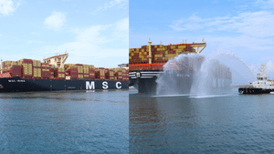 Vizhinjam Port: ചരിത്ര നിമിഷം! ലോകത്തെ ഏറ്റവും വലിയ കണ്ടെയ്നർ കപ്പലായ എംഎസ്സി ഐറീന വിഴിഞ്ഞത്ത് ബർത്ത് ചെയ്തു, വാട്ടർ സല്യൂട്ടേകി സ്വീകരണം Vizhinjam Port: ചരിത്ര നിമിഷം! ലോകത്തെ ഏറ്റവും വലിയ കണ്ടെയ്നർ കപ്പലായ എംഎസ്സി ഐറീന വിഴിഞ്ഞത്ത് ബർത്ത് ചെയ്തു, വാട്ടർ സല്യൂട്ടേകി സ്വീകരണം