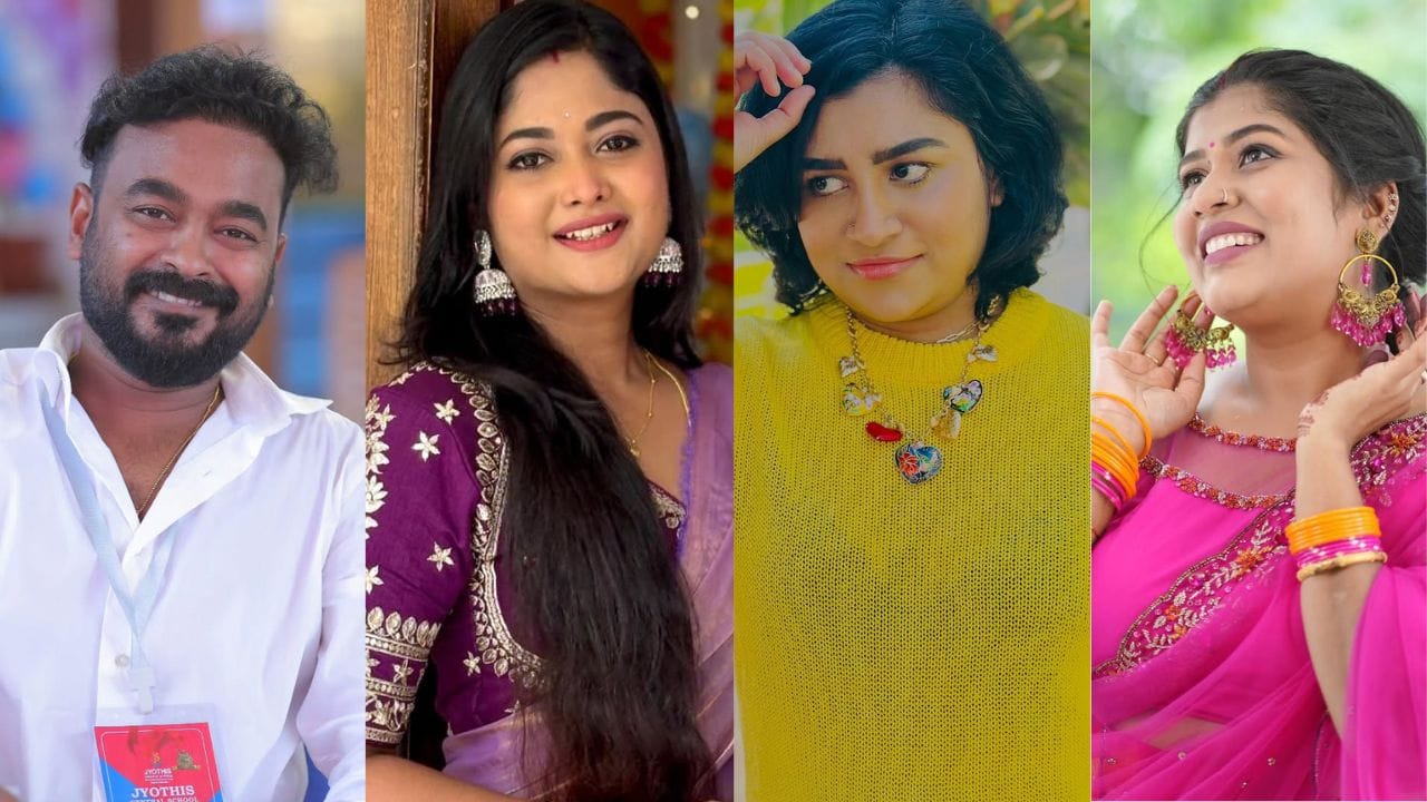 ബിഗ് ബോസിലേക്ക് കയറാന്‍ പോകുന്ന പതിനാല് പേര്‍ എന്ന് പറഞ്ഞുകൊണ്ടാണ് ഈ പേജില്‍ വീഡിയോ പങ്കുവെച്ചിരിക്കുന്നത്. നടനും ഗായകനുമായ അപ്പാനി ശരത്, സീരിയല്‍ താരം ഐശ്വര്യ റംസായ്, ആര്‍ ജെ അഞ്ജലി, ഇന്‍ഫ്‌ളുവന്‍സര്‍ ലക്ഷ്മി മേനോന്‍, നടന്‍ ബിജു സോപാനം. (Image Credits: Instagram)