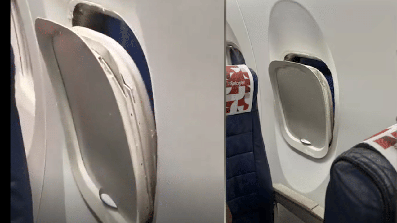 SpiceJet Window Frame Loose: യാത്രയ്ക്കിടെ വിമാനത്തിൻ്റെ ജനാല ഇളകി; ഒഴിവായത് വൻ ദുരന്തം