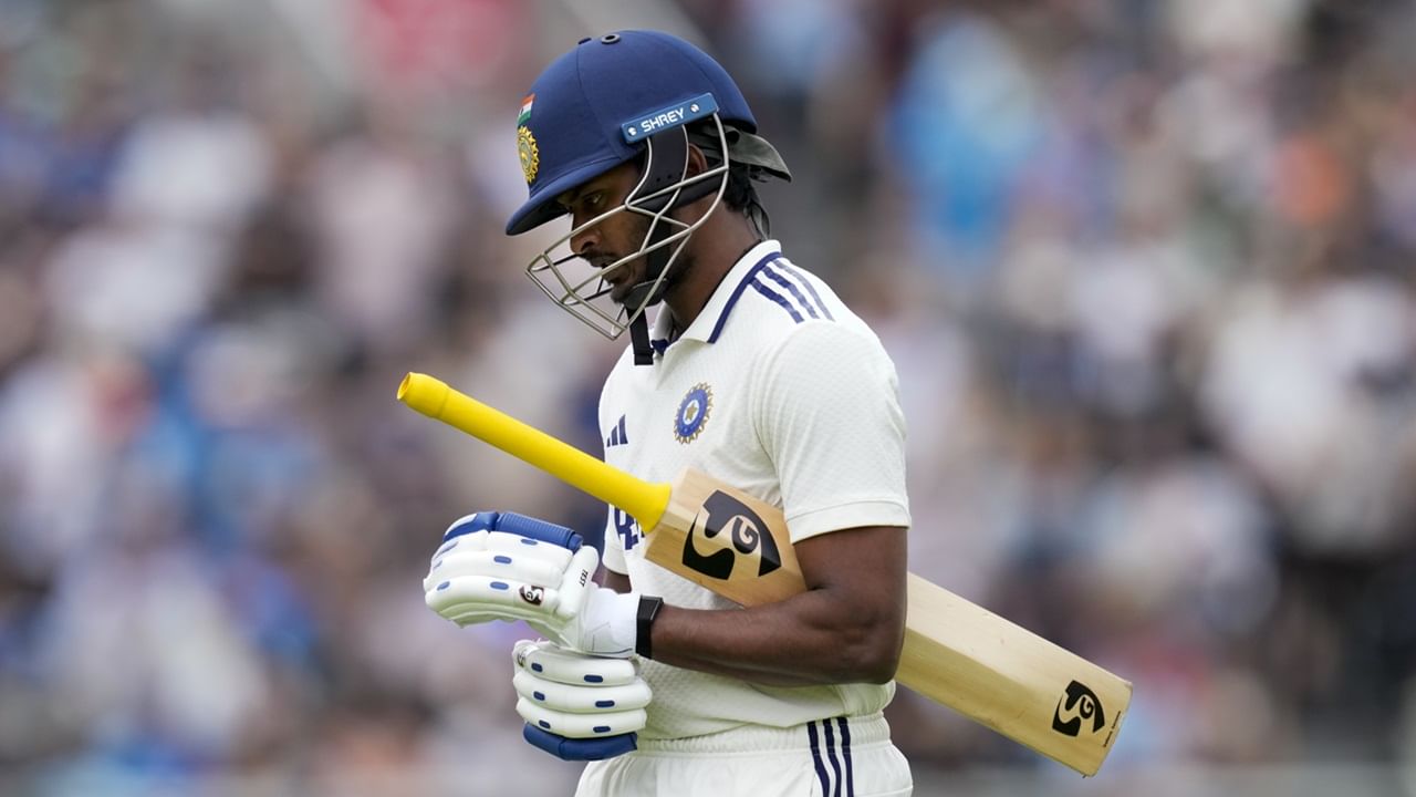 മാഞ്ചസ്റ്റര്‍ ടെസ്റ്റിലെ ആദ്യ ഇന്നിങ്‌സില്‍ ഇന്ത്യയുടെ ടോപ് സ്‌കോറര്‍ സായ് സുദര്‍ശനായിരുന്നു. 61 റണ്‍സാണ് താരം നേടിയത്. എന്നാല്‍ രണ്ടാം ഇന്നിങ്‌സില്‍ താരം ഗോള്‍ഡന്‍ ഡക്കായി (Image Credits: PTI)