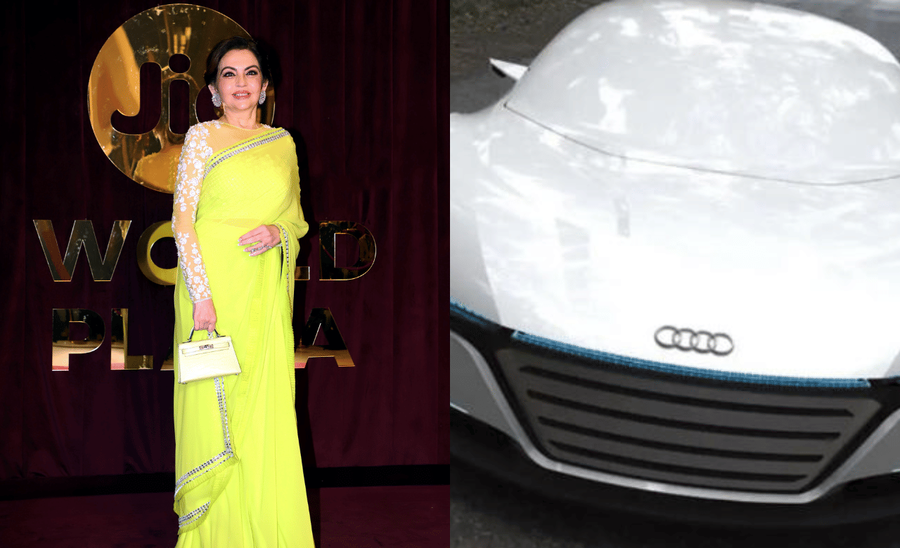 ഔഡി A9 ചാമിലിയോൺ എന്ന കാറാണ് നിത അംബാനി സ്വന്തമാക്കിയിരിക്കുന്നത്. വാഹനത്തിൻ്റെ നിറം മാറ്റാൻ ഒരു സ്വിച്ചിൽ അമർത്തിയാൽ മതി എന്നതാണ് ഇതിന്റെ പ്രത്യേകത. ഇലക്ട്രോണിക് പെയിന്റ് സാങ്കേതിക വിദ്യയാണ് ഇതിൽ ഉപയോ​ഗിച്ചിരിക്കുന്നത്. (Image Credit: PTI)
