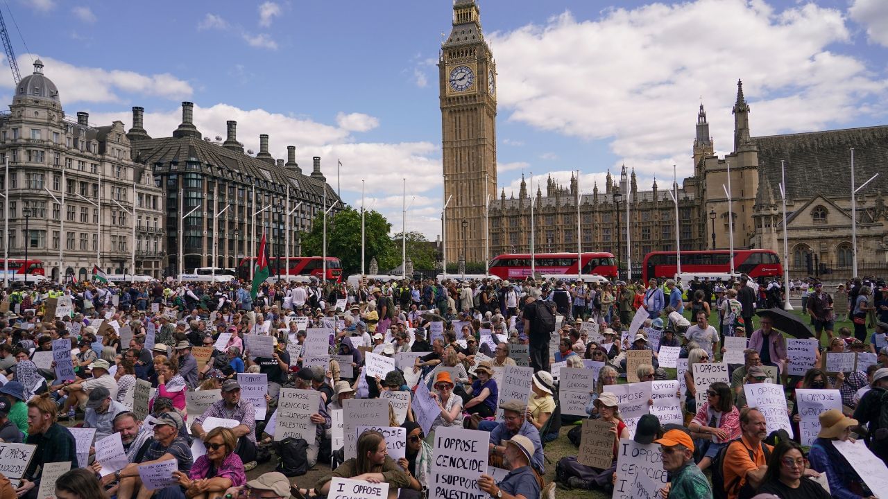 Palestine Action Ban: പലസ്തീൻ ആക്ഷന് ബ്രിട്ടണിൽ നിരോധനം; ലണ്ടനിൽ കടുത്ത പ്രതിഷേധം,466 പേർ പിടിയിൽ