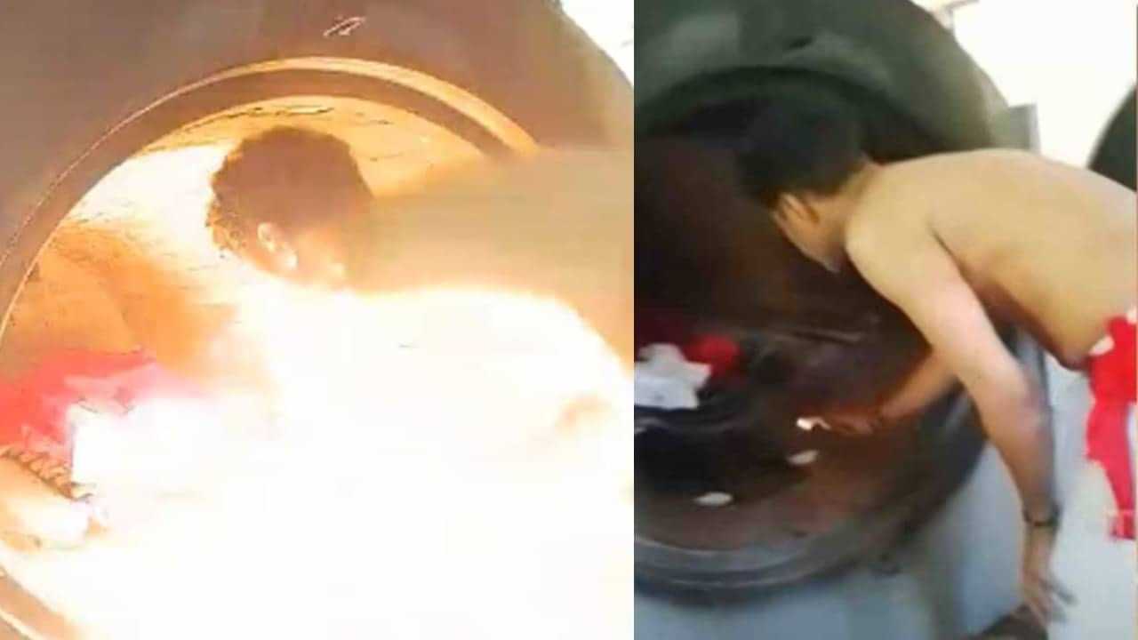 സംസ്കാരച്ചടങ്ങിനിടെ അപകടം; കര്‍പ്പൂരം കത്തിക്കുന്നതിനിടെ ശ്മശാനത്തില്‍ തീ ആളിപ്പടർന്നു, യുവാവിന് പൊള്ളലേറ്റു