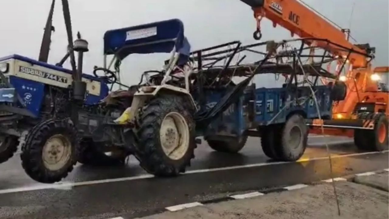 Uttar Pradesh crash: ഉത്തർപ്രദേശിൽ കണ്ടെയ്‌നറും ട്രാക്ടറും കൂട്ടിയിടിച്ച് അപകടം; എട്ട് പേർ മരിച്ചു, 43 പേർക്ക് പരിക്ക്