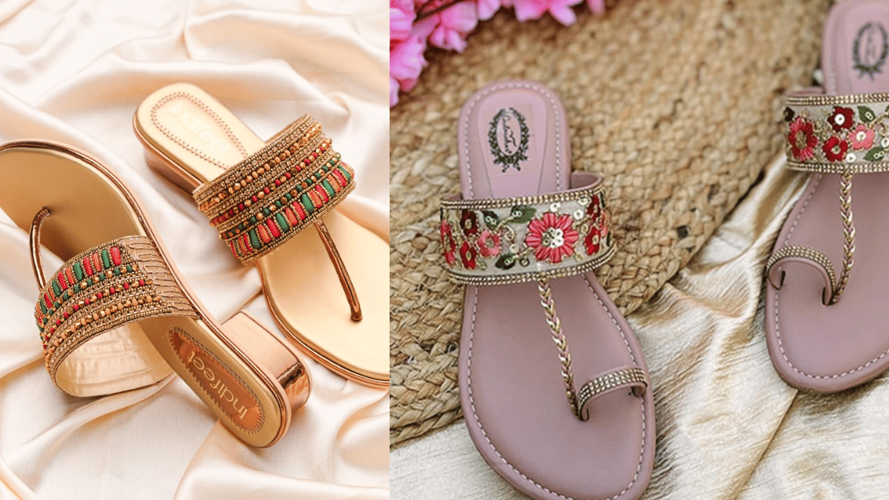 നിങ്ങളുടെ ഓണം ഔട്ട്‌ഫിറ്റിനൊപ്പം മാച്ച് ചെയ്യാൻ പറ്റുന്ന ചെരുപ്പാണ് സാൻഡല്‍സ്. ഹീല്‍സ്, ഫ്ലാറ്റ് സാൻഡല്‍സ് ഇന്ന് മാർക്കറ്റില്‍ ലഭ്യമാണ്. സാരി, സെറ്റ് മുണ്ട് എന്നിവയ്ക്കൊപ്പം സ്റ്റോണ്‍ വർക്കുള്ള ഹീല്‍ഡ് സാൻഡല്‍സും ചുരിദാർ, കോ ഓർഡ് സെറ്റ് എന്നിവയ്‌ക്കൊപ്പം ഹീല്‍സ് കുറഞ്ഞ സാൻഡല്‍സും ഉപയോഗിക്കാം. (Image Credit: Social Media)
