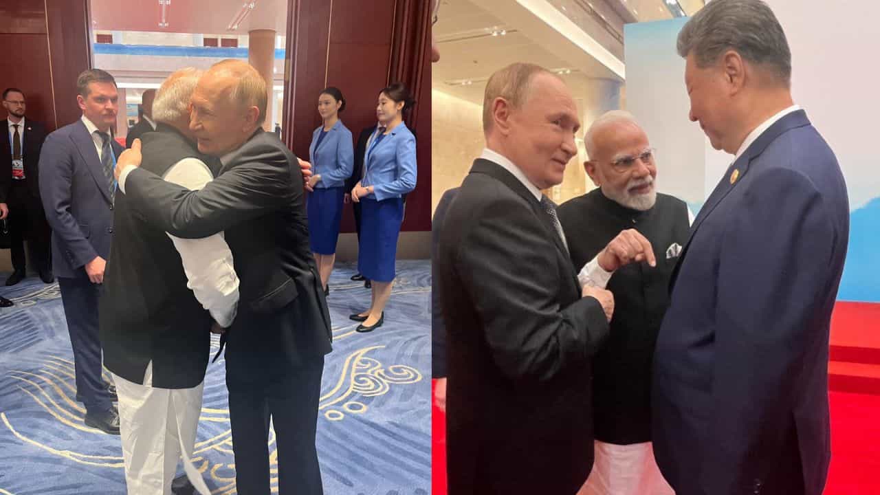 Narendra Modi: തമാശകള്‍ പറഞ്ഞ് പുടിനും മോദിയും ജിന്‍പിങും; മൂവരുടെയും രസകരമായ വീഡിയോ ഇതാ