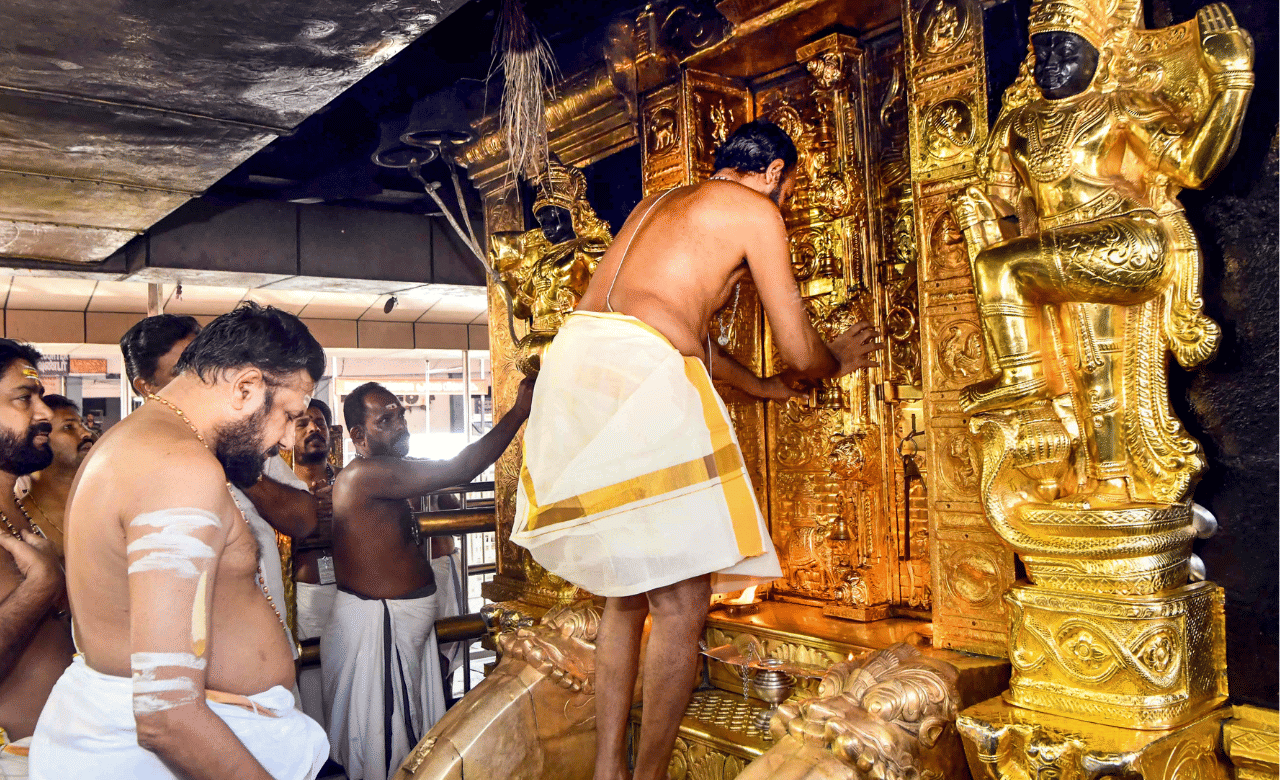 Sabarimala: സ്വര്‍ണപ്പാളികള്‍ സന്നിധാനത്ത് തിരിച്ചെത്തിച്ചു; കോടതി അനുമതി കിട്ടും വരെ സ്ട്രോങ്റൂമിൽ