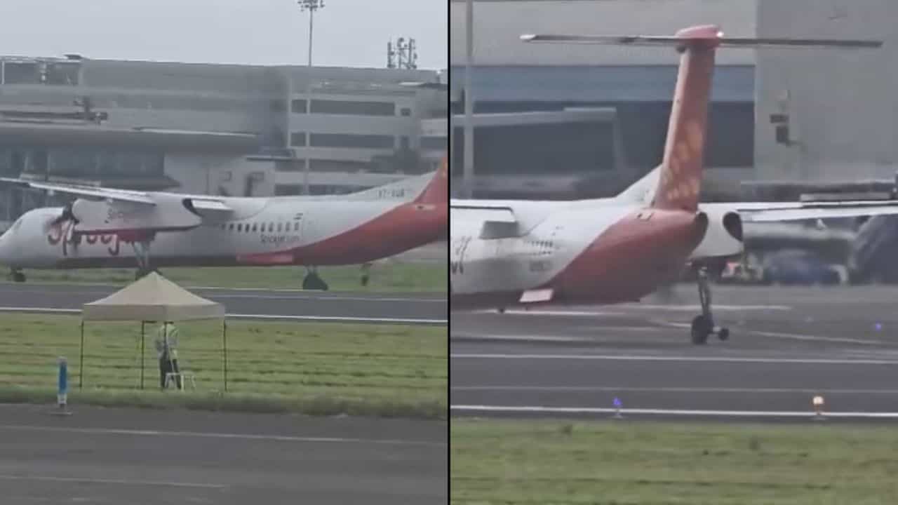 Viral video: യാത്രക്കാരുമായി പറന്നുയരുന്നതിനിടെ വിമാനത്തിൻ്റെ ടയർ ഊരിത്തെറിച്ചു, വീഡിയോ