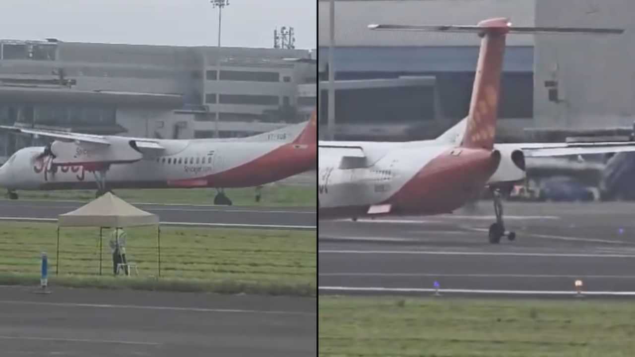 Viral video: യാത്രക്കാരുമായി പറന്നുയരുന്നതിനിടെ വിമാനത്തിൻ്റെ ടയർ ഊരിത്തെറിച്ചു, വീഡിയോ