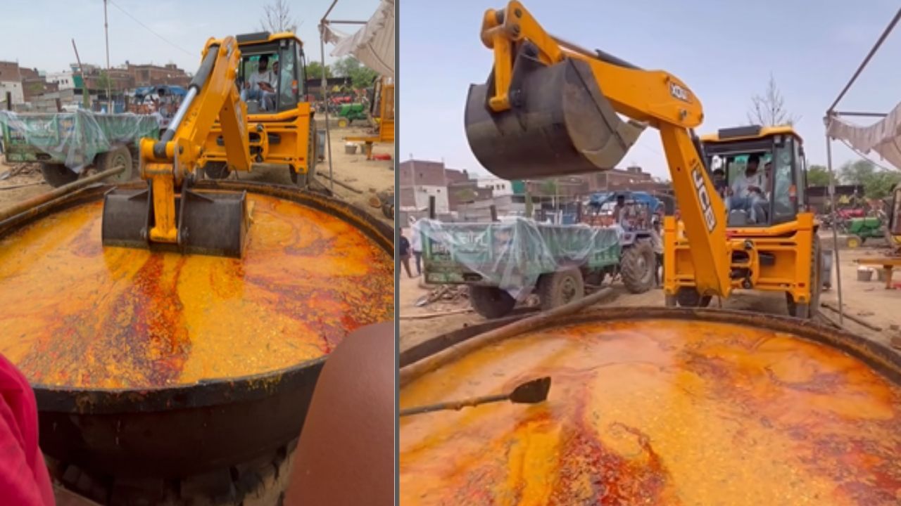 Viral News: മണ്ണ് മാന്താൻ മാത്രമല്ല… ഇങ്ങനെയും ഉപയോ​ഗിക്കാം; കറി ലോറിയിൽ നിറക്കാനും ജെസിബി, വീഡിയോ