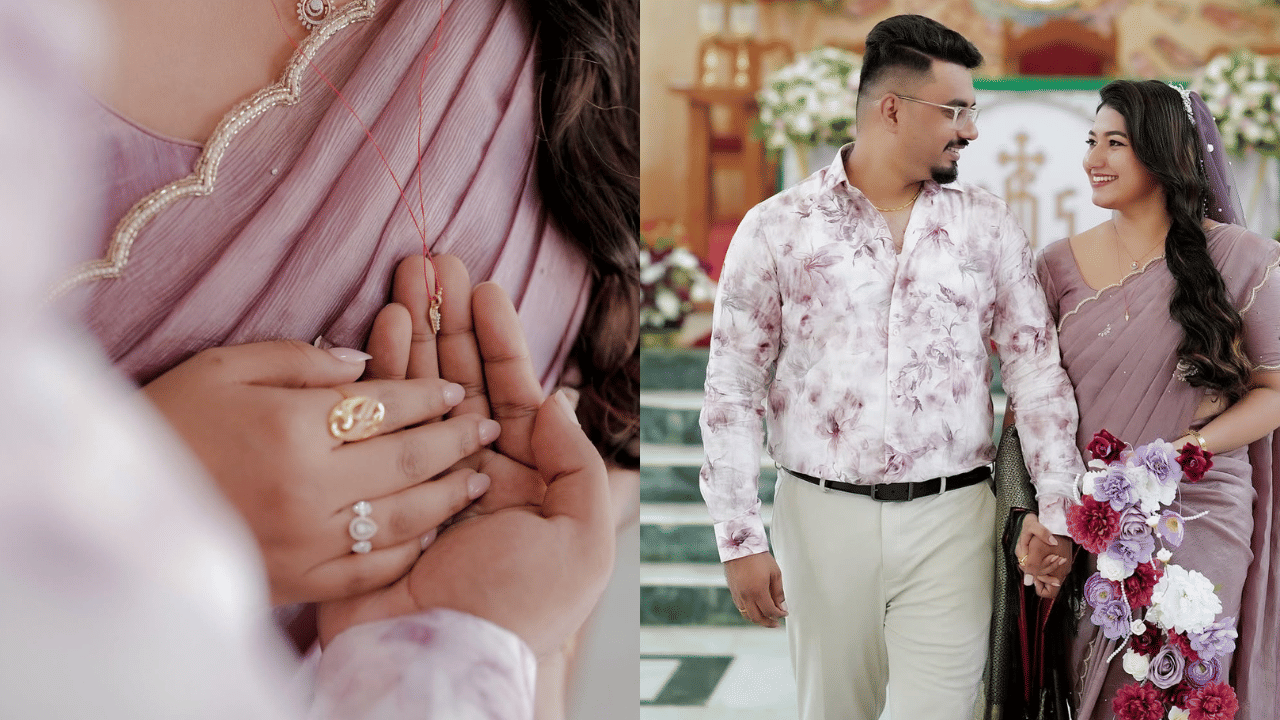 സം​ഗീതസ സംവിധായകൻ എബി ടോം സിറിയക്ക് ആണ് ​വരൻ. ഇരുവരുടെയും ഒമ്പത് വർഷത്തെ പ്രണയയാത്രയാണ് സെപ്റ്റംബർ 9 ന് പൂവണിഞ്ഞത്. ആളും ആരവവും ഇല്ലാതെ തീർത്തും സ്വകാര്യചടങ്ങായിട്ടായിരുന്നു വിവാഹം. (Image Credit: Instagram)