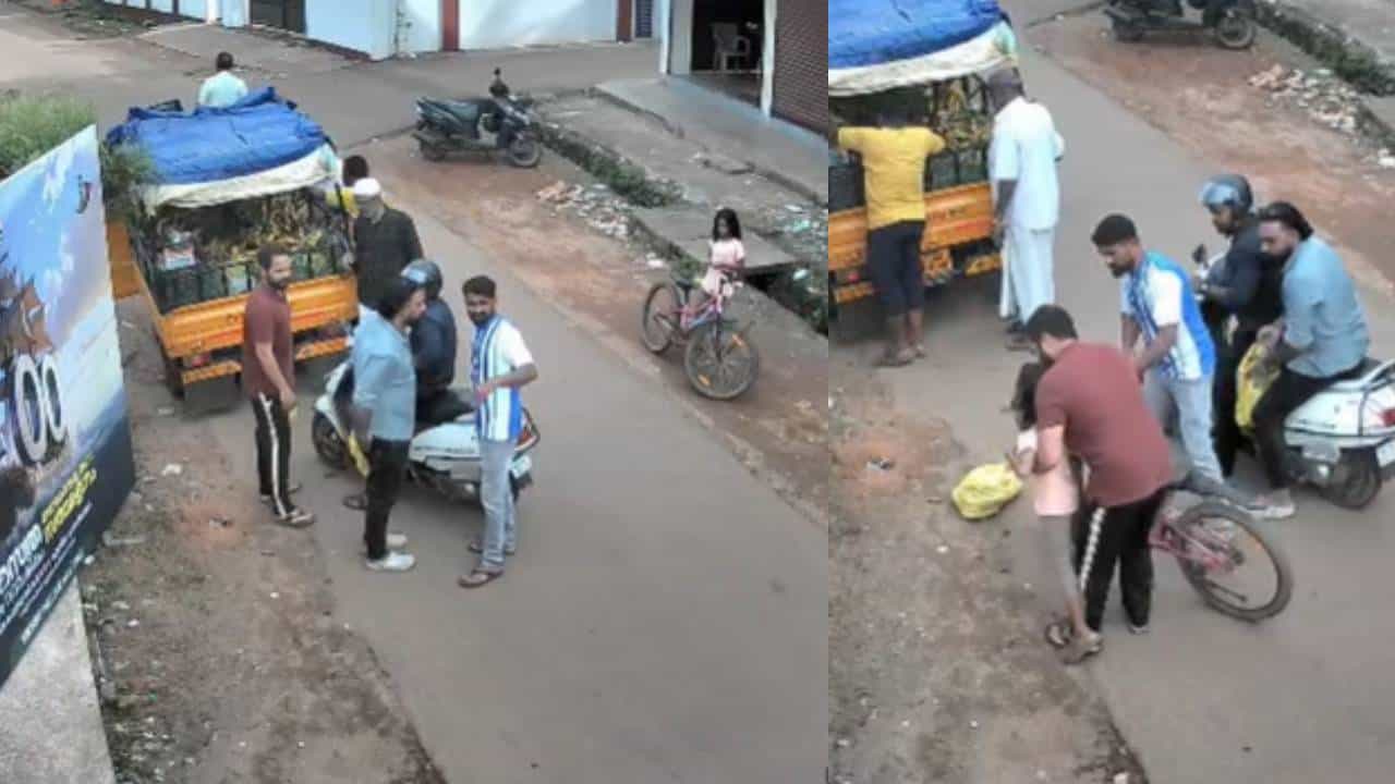 സൈക്കിളിൽ ഇരുന്ന് ചൂയിംഗം കഴിച്ചു, തൊണ്ടയിൽ കുടുങ്ങി; എട്ട് വയസുകാരിക്ക് രക്ഷകരായി യുവാക്കൾ