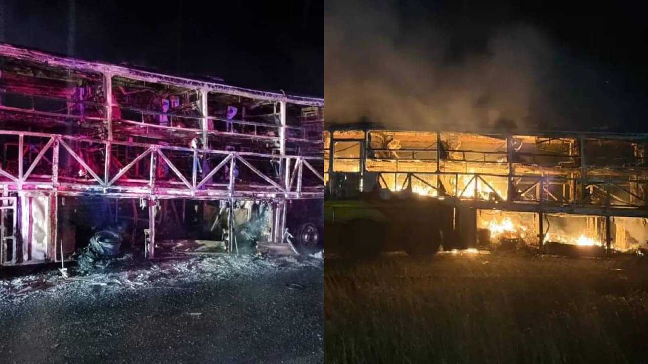 Kurnool Bus Fire: ഹൈദരാബാദ്–ബെംഗളൂരു ദേശീയപാതയിൽ ബസിനു തീപിടിച്ചു; മരണ സംഖ്യ ഉയരുന്നു