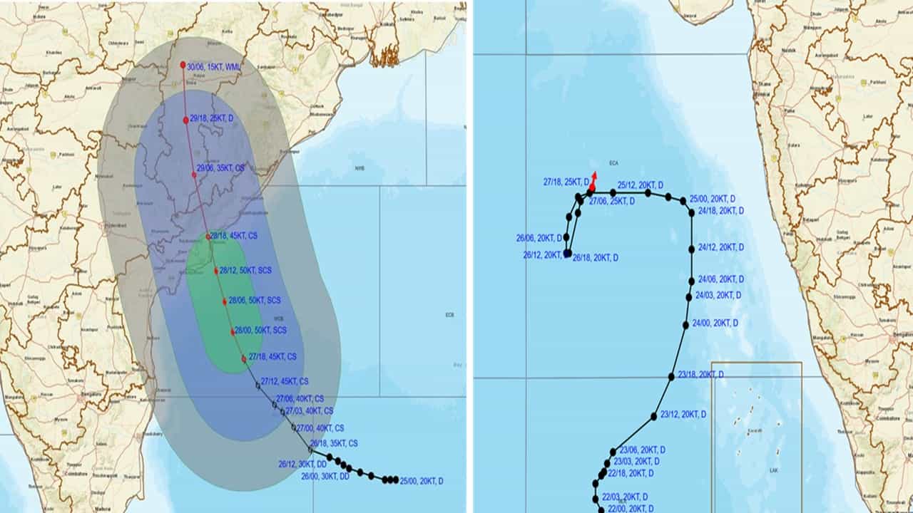Cyclonic Storm Montha: മുന്നോട്ടുപോകാന്‍ വഴിയറിയാതെ അറബിക്കടലിലെ ന്യൂനമര്‍ദ്ദം; മോന്‍ത വൈകുന്നേരത്തോടെ കര തൊടും