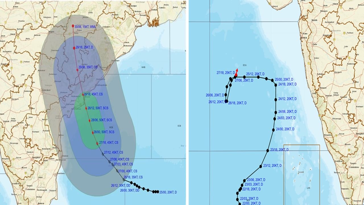 Cyclonic Storm Montha: മുന്നോട്ടുപോകാന്‍ ‘വഴിയറിയാതെ’ അറബിക്കടലിലെ ന്യൂനമര്‍ദ്ദം; മോന്‍ത വൈകുന്നേരത്തോടെ കര തൊടും