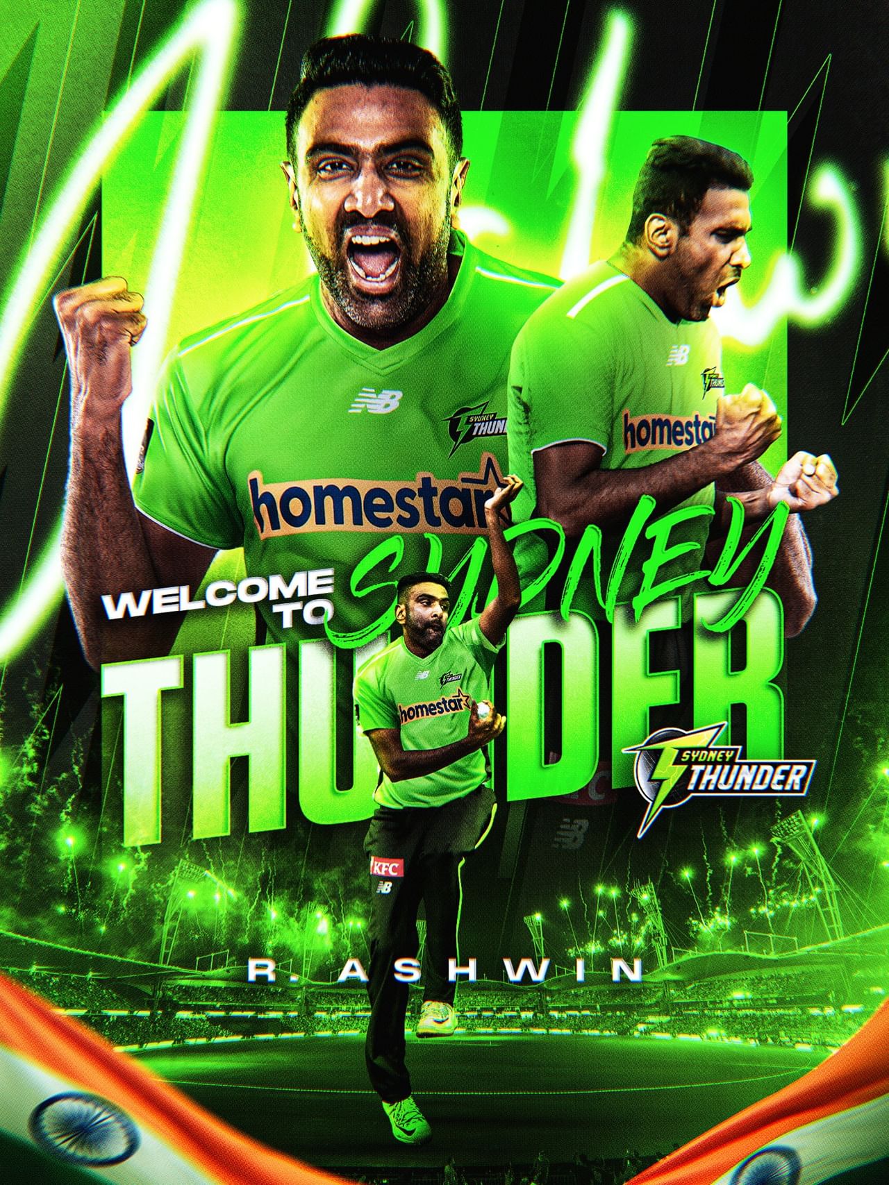 ബിഗ് ബാഷ് ലീഗിൽ സിഡ്നി തണ്ടറുമായി ഒരു സീസണിലേക്കാണ് താൻ കരാറൊപ്പിട്ടതെന്ന് അശ്വിൻ പറഞ്ഞു. ഐഎൽടി20യിൽ കളിച്ചാൽ ബിഗ് ബാഷിൻ്റെ ആദ്യ മത്സരങ്ങൾ നഷ്ടമാവും. അതുകൊണ്ട് നേരത്തെ തന്നെ ലേലത്തിൽ നിന്ന് പിന്മാറാൻ താൻ ആലോചിച്ചിരുന്നു.