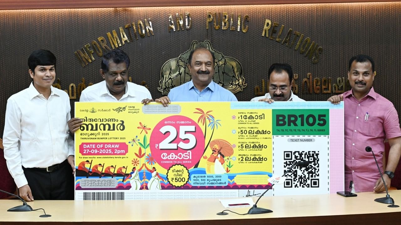 എന്നാല്‍ കനത്ത മഴ, ലോട്ടറി ബന്ദ് എന്നിവ മൂലം വില്‍പന കാര്യമായി നടക്കാത്തതിനാല്‍ നറുക്കെടുപ്പ് ഒക്ടോബര്‍ നാലിലേക്ക് മാറ്റുകയായിരുന്നു. തിരുവോണം ബമ്പര്‍ എടുത്തവരെല്ലാം പ്രതീക്ഷയിലാണ്. ബമ്പറടിച്ചാല്‍ എന്തു ചെയ്യണമെന്ന മനക്കോട്ട പലരും കെട്ടുന്നുണ്ടാകാം (Image Credits: facebook.com/KNBalagopalCPIM)