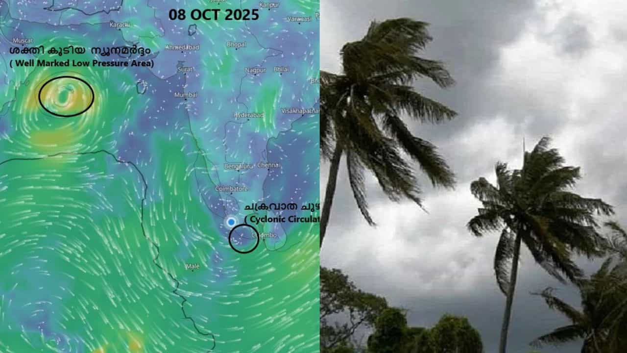 Kerala Rain Alert: മധ്യപടിഞ്ഞാറൻ അറബിക്കടലിനു മുകളിൽ ശക്തി കൂടിയ ന്യൂനമർദ്ദം; ഇന്ന് വിവിധ ജില്ലകളിൽ യെലോ അലർട്ട്