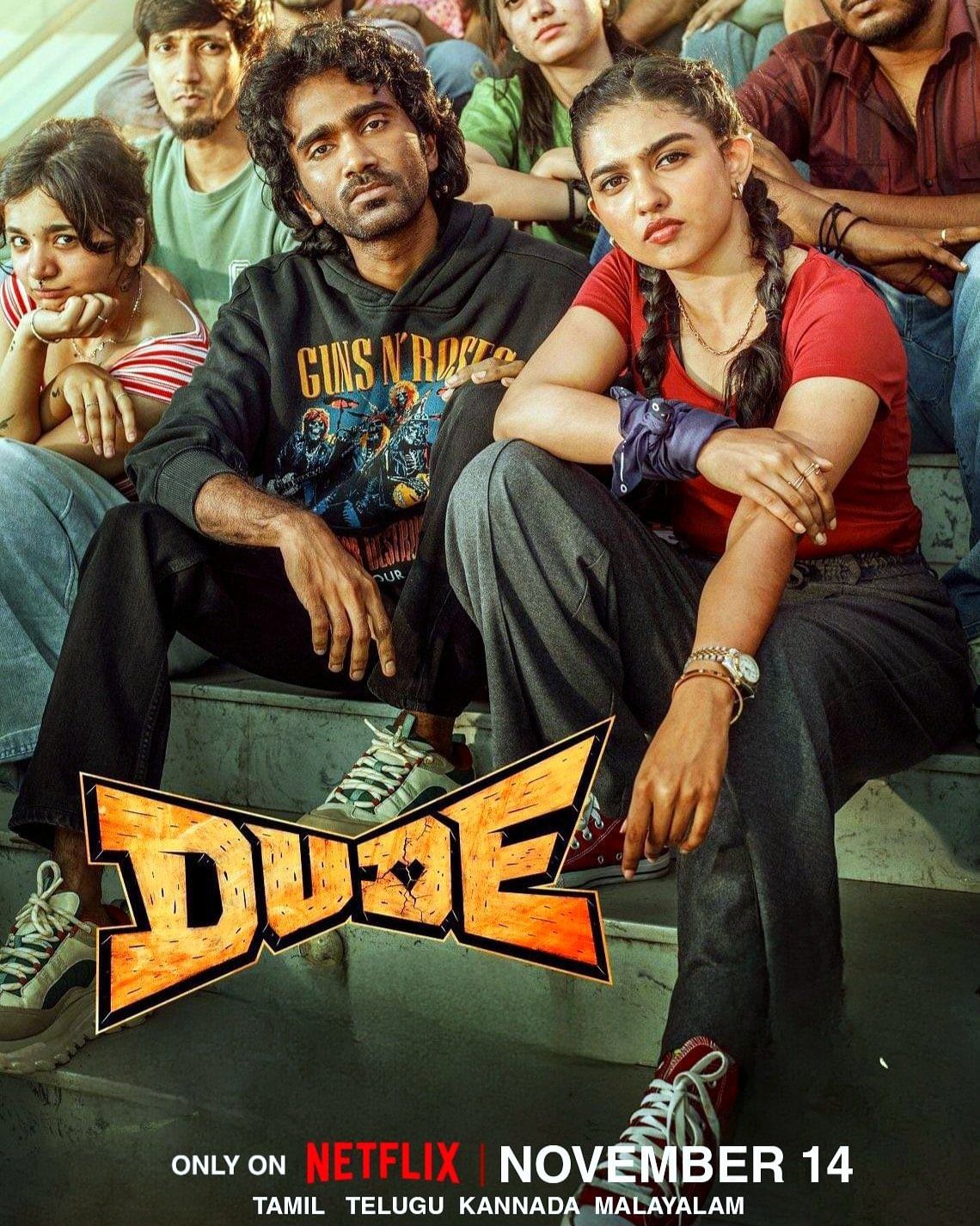 ഡ്യൂഡ്: ഇന്ന് പുറത്തുവരുന്ന സിനിമകളിൽ ഏറ്റവും പ്രധാനപ്പെട്ട സിനിമയാണ് ഡ്യൂഡ്. കീർത്തീശ്വരൻ്റെ സംവിധാനത്തിൽ, യുവതാരം പ്രദീപ് രംഗനാഥനും മമിത ബൈജുവും അഭിനയിച്ച സിനിമ ഈ വർഷത്തെ ഏറ്റവും വലിയ ഹിറ്റുകളിലൊന്നായിരുന്നു. ഇന്ന് മുതൽ നെറ്റ്ഫ്ലിക്സിൽ സിനിമ കാണാം.
