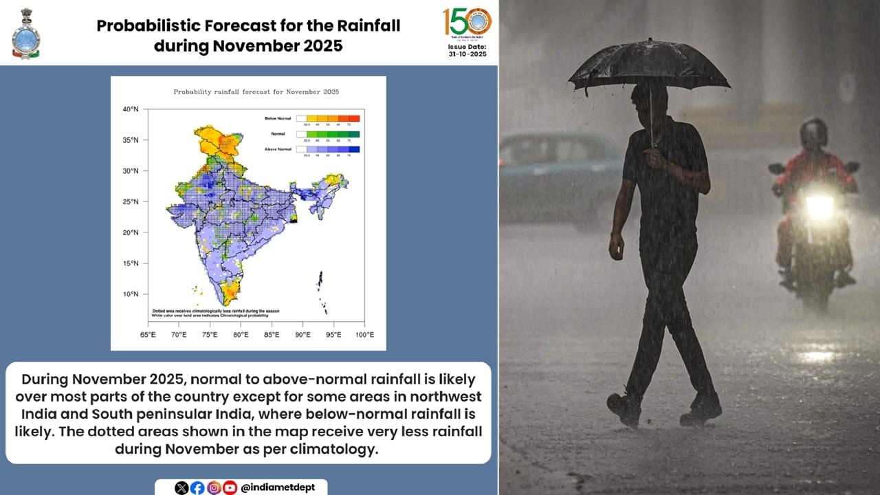 Kerala Rain Forecast: കേരളത്തില്‍ ഈ മാസം സാധാരണയെക്കാള്‍ കൂടുതല്‍ മഴയ്ക്ക് സാധ്യതയെന്ന് കാലാവസ്ഥ വകുപ്പ്; നവംബറും നനയും