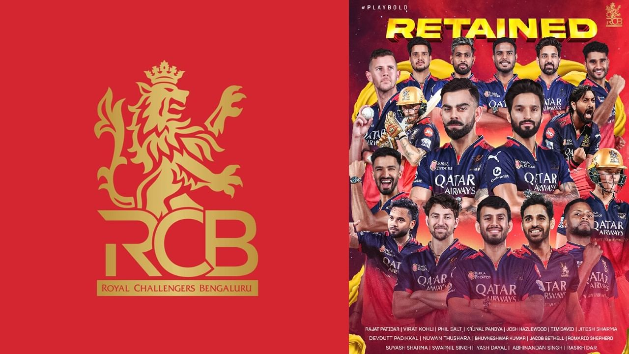റോയൽ ചലഞ്ചേഴ്‌സ് ബെംഗളൂരു: രജത് പതിദാർ, വിരാട് കോഹ്‌ലി, ദേവദത്ത് പടിക്കൽ, ഫിൽ സാൾട്ട്, ജിതേഷ് ശർമ, ക്രുണാൽ പാണ്ഡ്യ, സ്വപ്‌നിൽ സിംഗ്, ടിം ഡേവിഡ്, റൊമാരിയോ ഷെപ്പേർഡ്, ജേക്കബ് ബെഥേൽ, ജോഷ് ഹാസിൽവുഡ്, യാഷ് ദയാൽ, ഭുവനേശ്വർ കുമാർ, നുവാൻ തുഷാര, റാസിഖ് സലാം, അഭിനന്ദൻ സിംഗ്, സുയാഷ് ശർമ്മ.  ഒഴിവാക്കിയ താരങ്ങള്‍: മായങ്ക് അഗർവാൾ, ടിം സെയ്‌ഫെർട്ട്, ലിയാം ലിവിംഗ്‌സ്റ്റൺ, മനോജ് ഭണ്ഡാഗെ, ലുങ്കി എൻഗിഡി, ബ്ലെസിംഗ് മുസാറബാനി, മോഹിത് റാത്തി (Image Credits: Facebook)