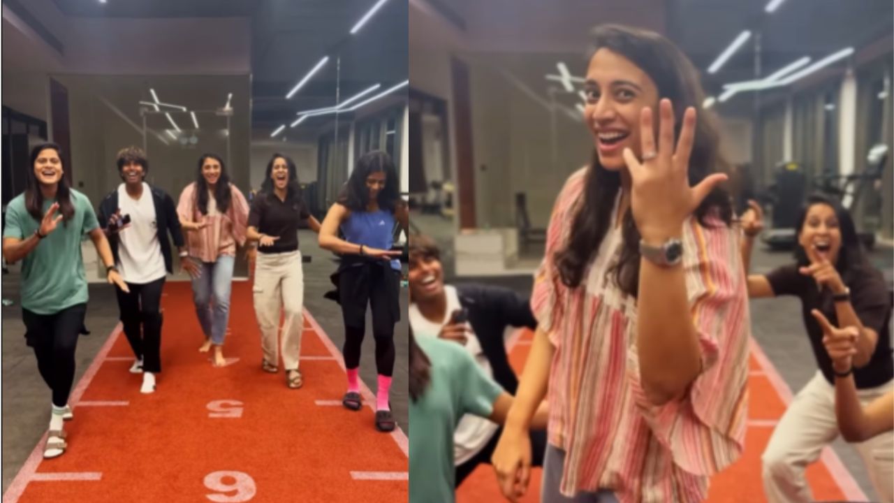 Smriti Mandhana engagement: നൃത്തം ചെയ്തു വിവാഹ മോതിരം ഉയർത്തി കാട്ടി സ്മൃതി മന്ധാന. ഒപ്പം മറ്റ് താരങ്ങളും… വൈറൽ വീഡിയോ ഇതാ…