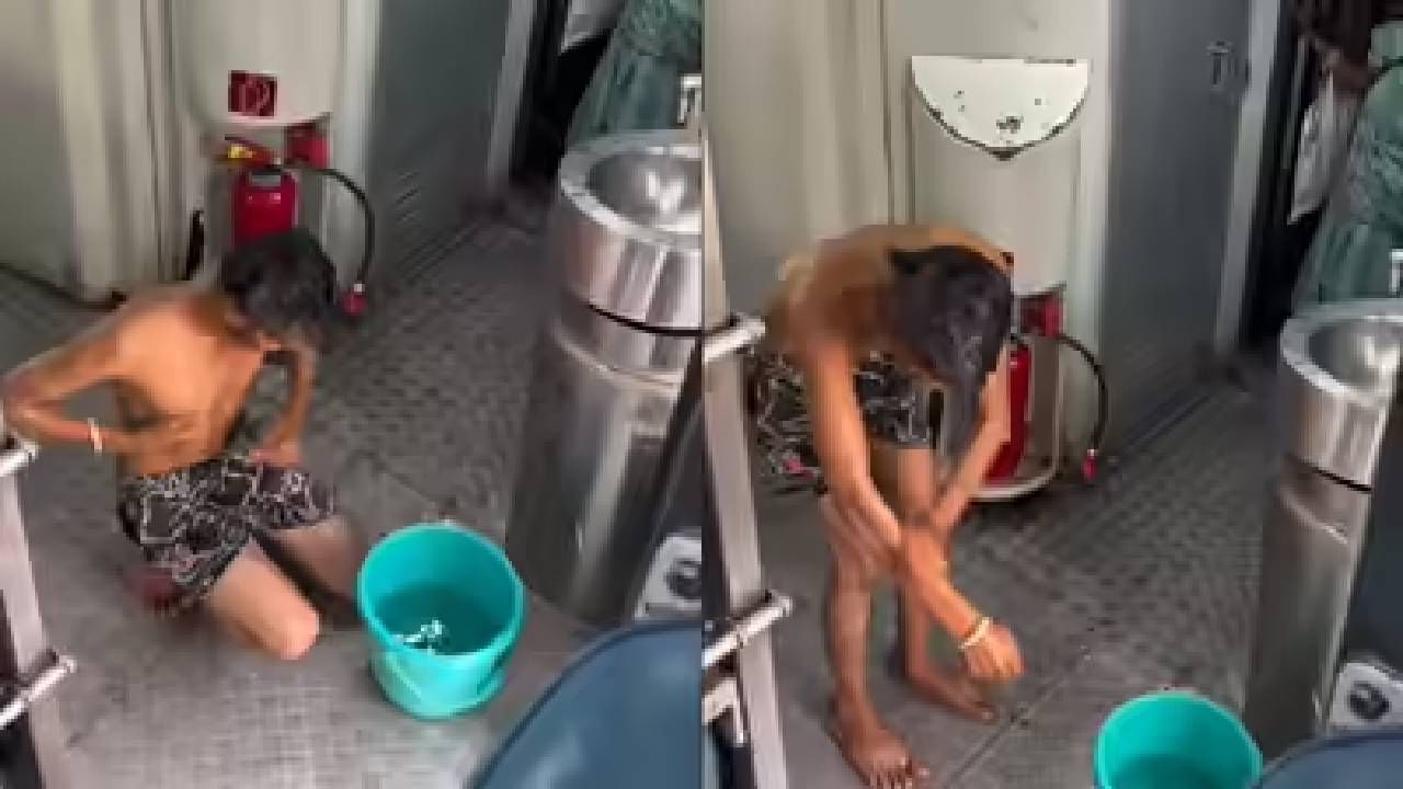 Viral Video: ഓടുന്ന ട്രെയിനിൽ യുവാവിന്‍റെ കുളി; എന്തൊക്കെ കാണണമെന്ന് സോഷ്യൽ മീഡിയ; കടുത്ത നടപടിയുമായി റെയിൽവേ