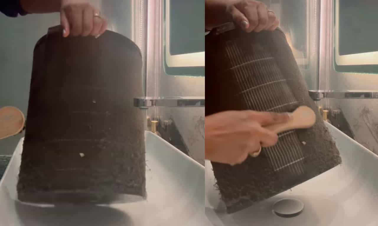 Viral video of delhi pollution: മനുഷ്യനെ വിഴുങ്ങുന്ന മലിനീകരണം! ഡൽഹിയിലെ യുവതി വീട്ടിലെ എയർ പ്യൂരിഫയർ വൃത്തിയാക്കുന്ന വീഡിയോ വൈറൽ