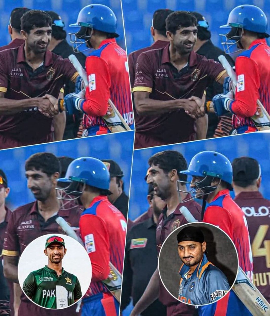 ഇതിന് പിന്നാലെയാണ് ടി10 ലീഗിൽ ഹർഭജൻ്റെ നിലപാട്. നോർത്തേൺ വാരിയേഴ്സിനെതിരെ ആസ്പിൻ സ്റ്റാലിയൻസിനെ നയിച്ച ഹർഭജൻ കളി തോറ്റതിന് ശേഷം അവസാന ഓവർ എറിഞ്ഞ ദഹാനിയ്ക്ക് ഹസ്തദാനം നൽകുകയായിരുന്നു. ഓവറിൽ ഹർഭജനാണ് ബാറ്റ് ചെയ്തിരുന്നത്.