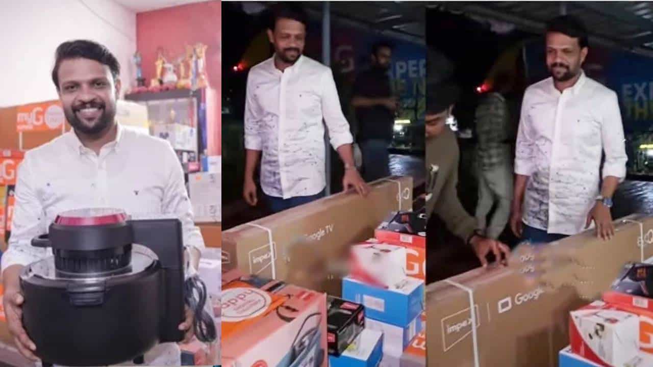 Bigg Boss Runner-up Aneesh: പറഞ്ഞ വാക്ക് പാലിച്ചു; അനീഷിന്റെ വീട്ടിലേക്ക് വണ്ടി നിറയെ ഗൃഹോപകരണങ്ങൾ എത്തിച്ച് മൈജി Bigg Boss Runner-up Aneesh: പറഞ്ഞ വാക്ക് പാലിച്ചു; അനീഷിന്റെ വീട്ടിലേക്ക് വണ്ടി നിറയെ ഗൃഹോപകരണങ്ങൾ എത്തിച്ച് മൈജി