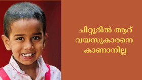 പാലക്കാട് ആറ് വയസുകാരനെ കാണാതായി; വ്യാപക തിരച്ചിൽ