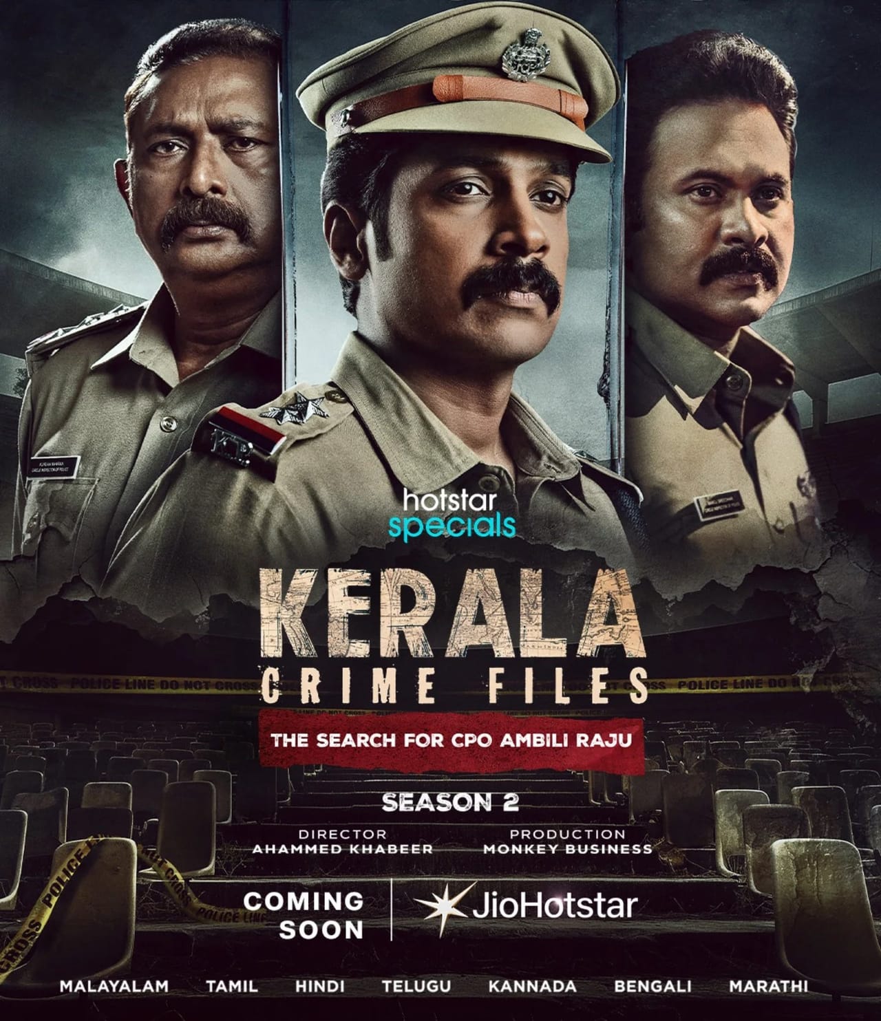 ജിയോഹോട്ട്സ്റ്റാർ പുറത്തിറങ്ങിയ മലയാളം സീരീസുകളിൽ ഏറ്റവും ശ്രദ്ധേയമായത് കേരള ക്രൈം ഫയൽസ് ആണ്. ആദ്യ സീസണെക്കാൾ ഗംഭീരമായ രണ്ടാം സീസൺ മൂന്നാം സീസണിലേക്ക് വഴിതെളിച്ചു. സൗത്ത് അൺബൗണ്ട് ചടങ്ങിൽ വച്ച് കേരള ക്രൈം ഫയൽസിൻ്റെ മൂന്നാം സീസൺ പ്രഖ്യാപിച്ചു.