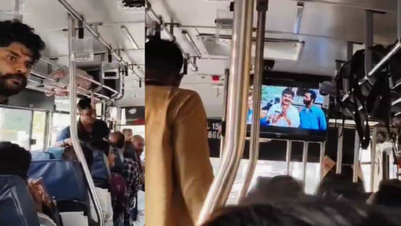 KSRTC Bus Controversy: കെഎസ്ആര്ടിസി ബസിൽ ദിലീപിന്റെ സിനിമ പ്രദര്ശിപ്പിച്ചു; പിന്നാലെ പ്രതിഷേധവുമായി യാത്രക്കാരി; ടിവി ഓഫ് ചെയ്തു KSRTC Bus Controversy: കെഎസ്ആര്ടിസി ബസിൽ ദിലീപിന്റെ സിനിമ പ്രദര്ശിപ്പിച്ചു; പിന്നാലെ പ്രതിഷേധവുമായി യാത്രക്കാരി; ടിവി ഓഫ് ചെയ്തു