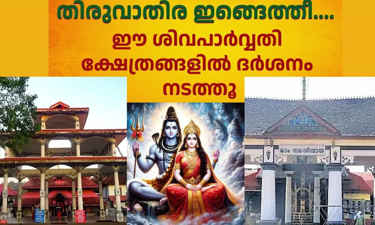 Thiruvathira 2026: തിരുവാതിര ആഘോഷമാക്കുന്ന കേരളത്തിലെ പ്രധാനപ്പെട്ട ശിവപാർവ്വതി ക്ഷേത്രങ്ങൾ