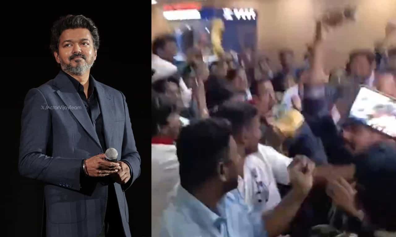 Vijay Falling Video: തിക്കിലും തിരക്കിലും പെട്ട് മറിഞ്ഞുവീണു വിജയ്; ആരാധകരുടെ സ്നേഹപ്രകടനം കാരണം