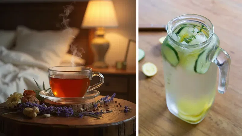 വയറുവേദന, ഗ്യാസ്, അസ്വസ്ഥത എന്നിവ കുറച്ച് ശാന്തമായ ഉറക്കം ലഭിക്കാൻ രാത്രിയിൽ ശീലമാക്കാവുന്ന ചില പാനീയങ്ങളുണ്ട്. അതിൽ ആദ്യത്തേതാണ് ചമോമൈൽ ടീ. ഇത് ദഹനക്കേട് കുറയ്ക്കുകയും വയറിലെ അസ്വസ്തതകൾ കുറയ്ക്കുകയും ചെയ്യുന്നു.