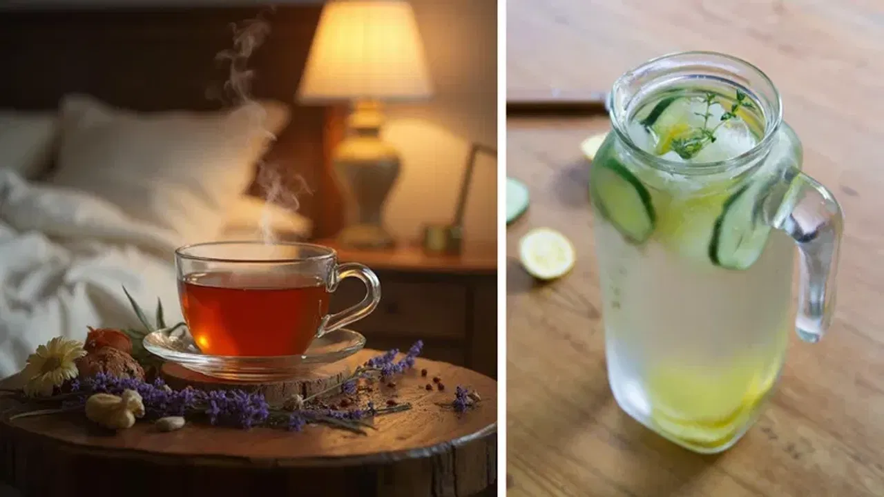 വയറുവേദന, ഗ്യാസ്, അസ്വസ്ഥത എന്നിവ കുറച്ച് ശാന്തമായ ഉറക്കം ലഭിക്കാൻ രാത്രിയിൽ ശീലമാക്കാവുന്ന ചില പാനീയങ്ങളുണ്ട്. അതിൽ ആദ്യത്തേതാണ് ചമോമൈൽ ടീ. ഇത് ദഹനക്കേട് കുറയ്ക്കുകയും വയറിലെ അസ്വസ്തതകൾ കുറയ്ക്കുകയും ചെയ്യുന്നു.