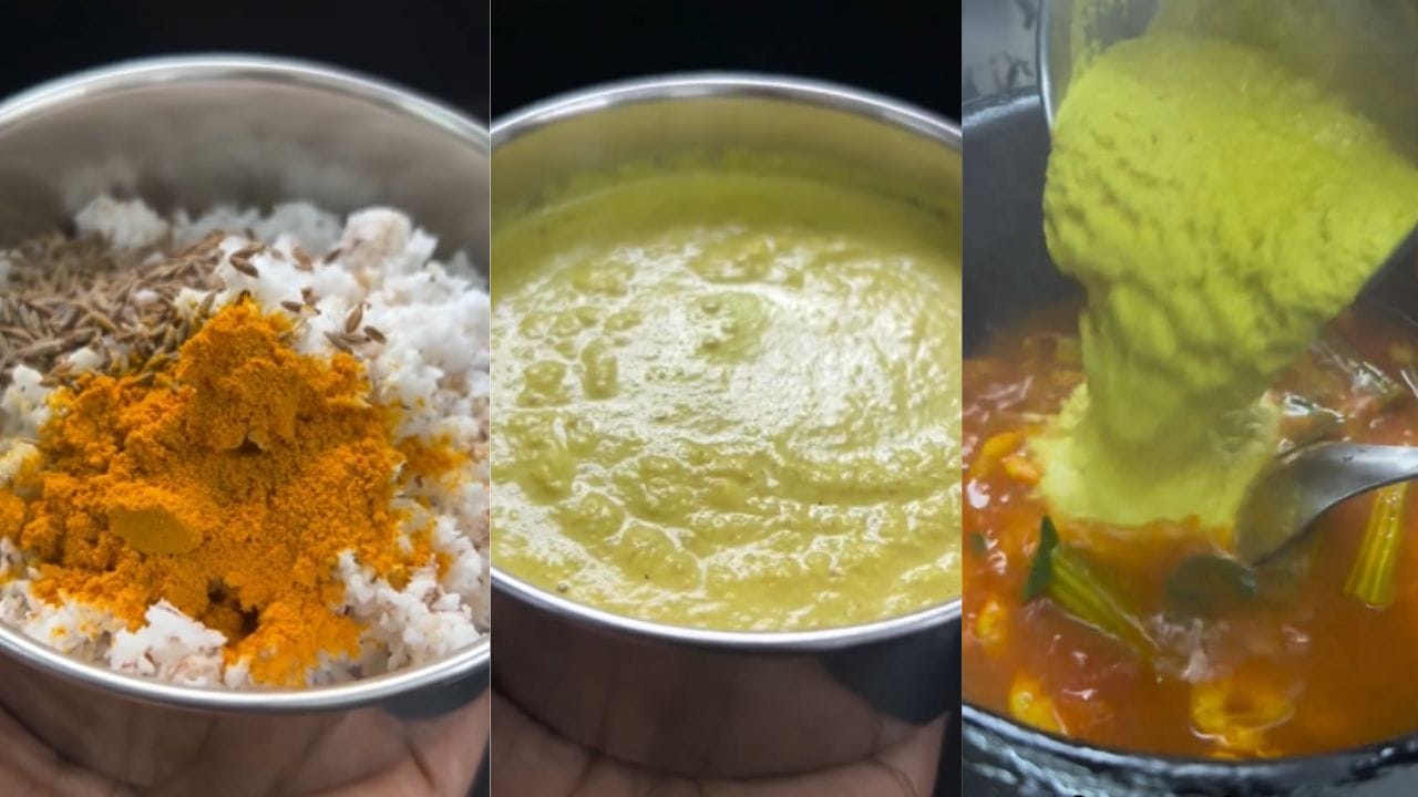 വഴണ്ട് കഴിയുമ്പോൾ മുളകുപൊടിയും മഞ്ഞൾ പൊടിയും അതിലേക്ക് ചേർക്കുക. മസാല മൂത്തു കഴിയുമ്പോൾ തക്കാളി ചേർത്ത് കൊടുക്കാം.  മസാലക്കൊപ്പം തക്കാളി നന്നായി ഉടച്ചു എടുക്കണം. ഇനി കുക്കറിൽ വേവിച്ച ഉണക്ക ചെമ്മീൻ മുരിങ്ങയ്ക്ക ചാറോടു കൂടി ചേർത്ത് കൊടുക്കണം. (Image Credits: Social Media)
