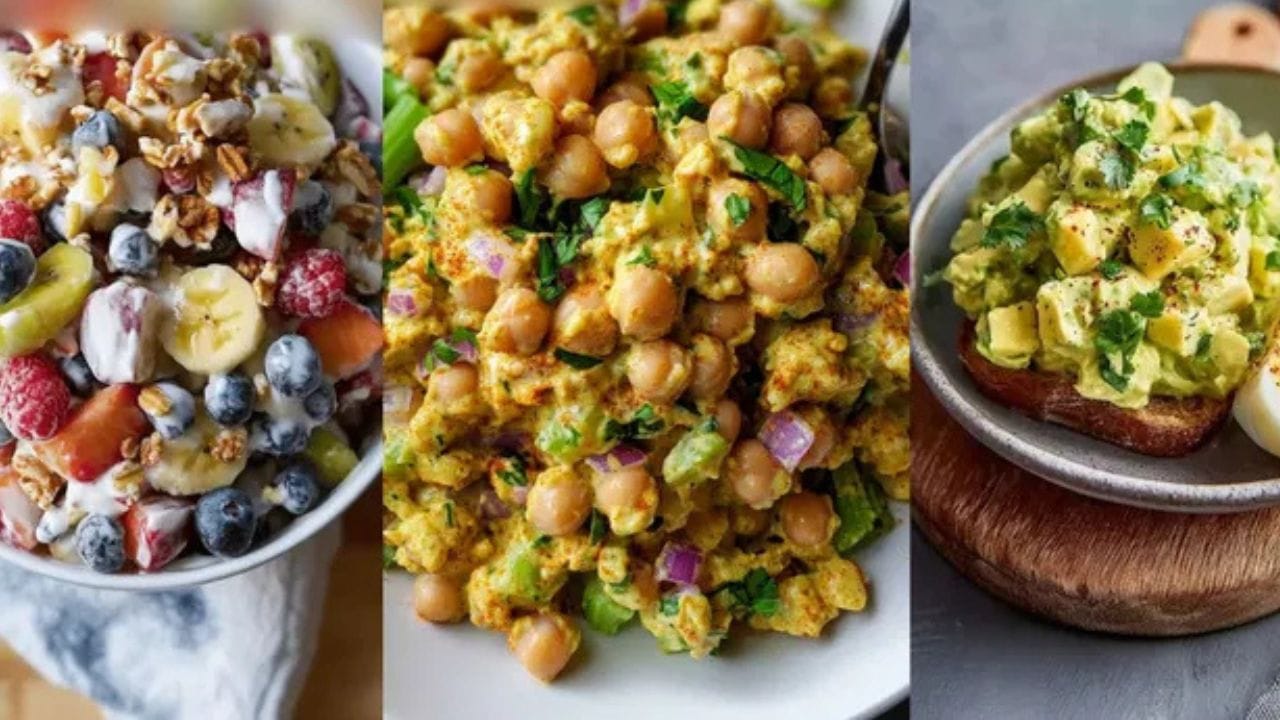 രാവിലെ സമയമില്ലാതെ ഓടുന്നവരാണ് നമ്മളിൽ പലരും. ആരോ​ഗ്യം മോശമാകാതെ എളുപ്പത്തിൽ എന്നാൽ രുചിയോടെ ഭക്ഷണം കഴിക്കണം എന്നാണ് എല്ലാവരുടേയും ആ​ഗ്രഹം. എന്നാൽ എപ്പോഴും ഇത് നടക്കില്ല. പക്ഷെ അതിനു വഴിയുണ്ട്. രാവിലെയുള്ള വിരസമായ പ്രഭാതഭക്ഷണ ശീലങ്ങൾ മാറ്റിപ്പിടിക്കാൻ ആരോഗ്യകരവും രുചികരവുമായ മൂന്ന് സാലഡ് റെസിപ്പികൾ നോക്കാം. 