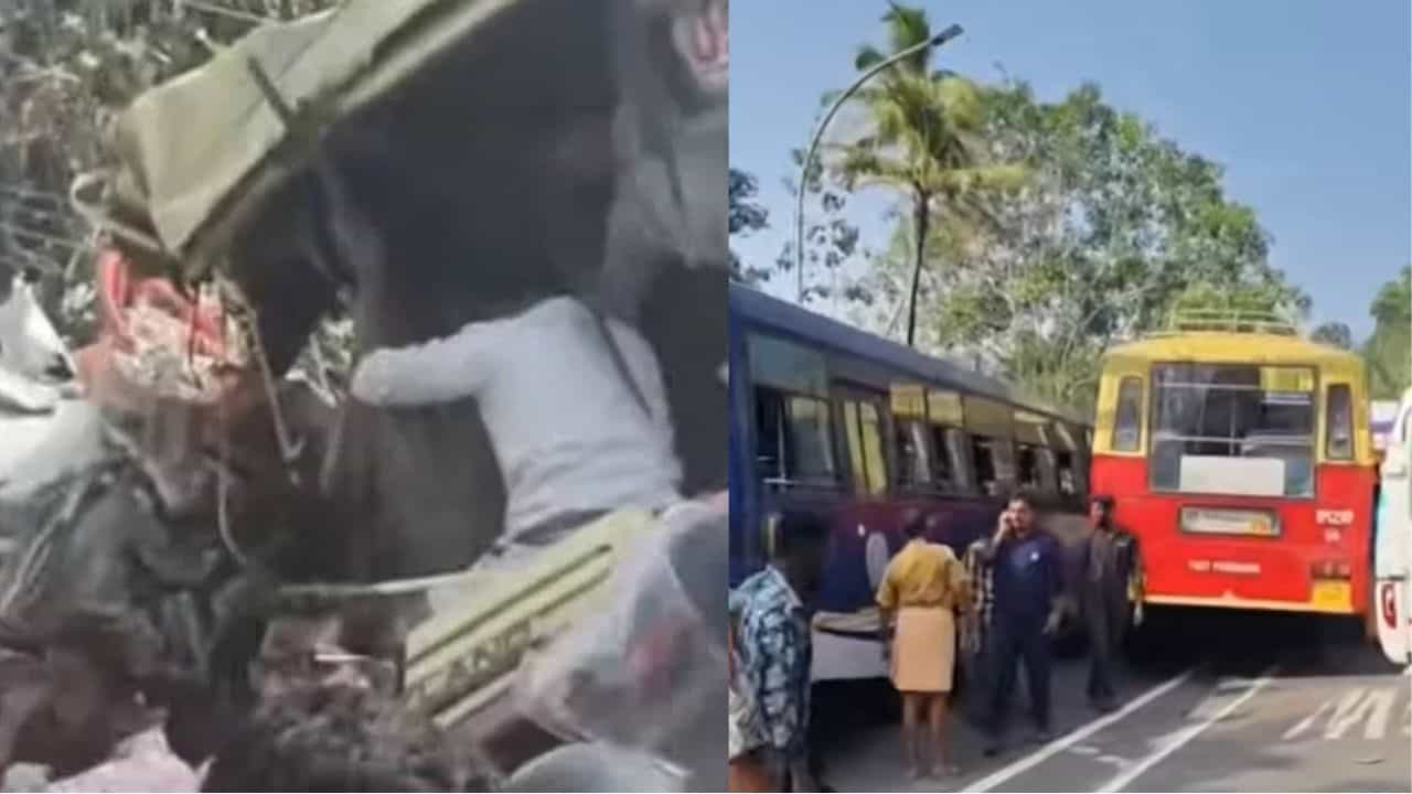Kottarakkara Accident: കൊട്ടാരക്കരയിൽ കെഎസ്ആർടിസി ബസുകളും ടാങ്കർ ലോറിയും കൂട്ടിയിടിച്ചു അപകടം; നിരവധി പേർക്ക് പരിക്ക്