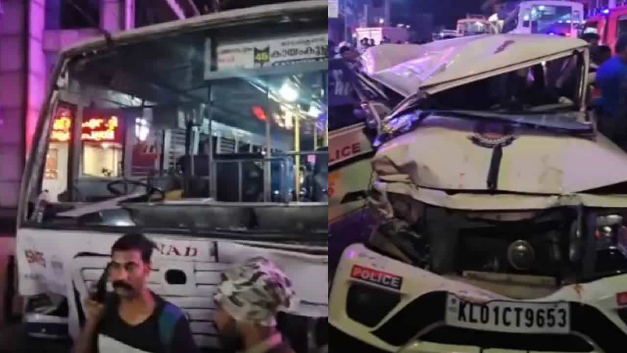 അടൂരിൽ കെഎസ്ആർടിസി ബസ് പോലീസ് ജീപ്പിൽ ഇടിച്ചു, ASI ഉൾപ്പെടെ ആറ് പേർക്ക് പരിക്ക് അടൂരിൽ കെഎസ്ആർടിസി ബസ് പോലീസ് ജീപ്പിൽ ഇടിച്ചു, ASI ഉൾപ്പെടെ ആറ് പേർക്ക് പരിക്ക്