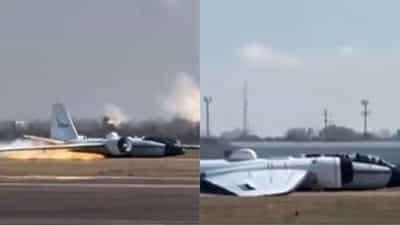 Viral video: റൺവേയിൽ തീപ്പൊരി ചിതറി നാസ വിമാനത്തിന്റെ ലാൻഡിംഗ്; നടുക്കുന്ന ദൃശ്യങ്ങൾ പുറത്ത്