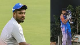 സഞ്ജുവിനായി കൂറ്റന്‍ കട്ട്ഔട്ട്; 'അടിച്ചുകേറി വാ ചേട്ടാ' എന്ന്