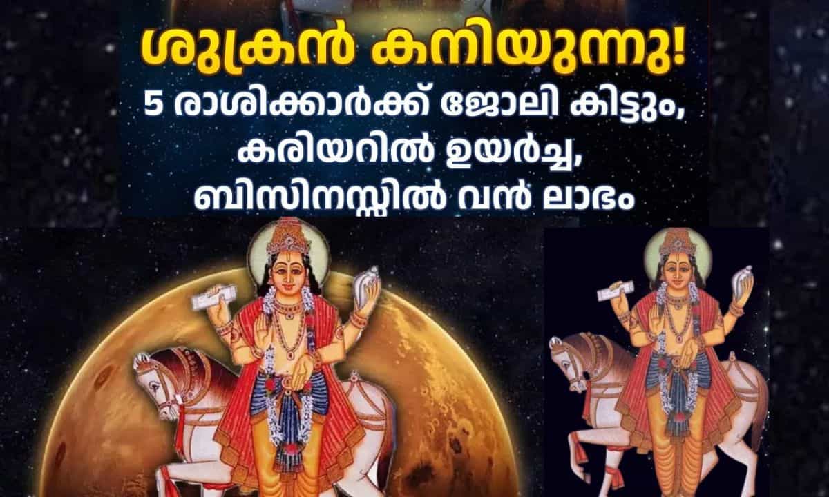 Shukra Gochar 2026 : ശുക്രൻ കനിയുന്നു! 5 രാശിക്കാർക്ക് ജോലി കിട്ടും, കരിയറിൽ ഉയർച്ച, ബിസിനസ്സിൽ വൻ ലാഭം