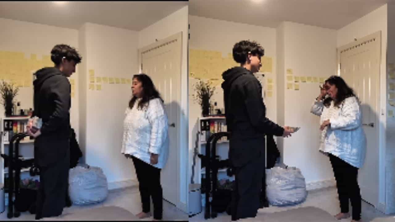 Viral video: ഇനി അമ്മയുടെ ബില്ലുകളെല്ലാം ഞാൻ അടച്ചോളാം, 12 ലക്ഷത്തിന്റെ കടം വീട്ടി 17-കാരൻ, ഉള്ളുനിറയ്ക്കുന്ന വീഡിയോ ഇതാ Viral video: ഇനി അമ്മയുടെ ബില്ലുകളെല്ലാം ഞാൻ അടച്ചോളാം, 12 ലക്ഷത്തിന്റെ കടം വീട്ടി 17-കാരൻ, ഉള്ളുനിറയ്ക്കുന്ന വീഡിയോ ഇതാ